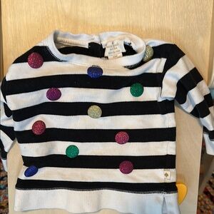 Kate Spade Black and White Striped Kids Top